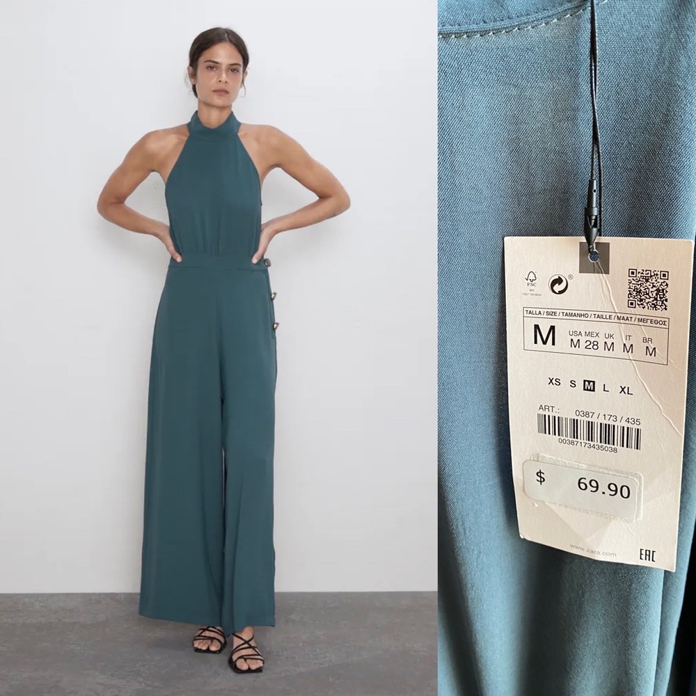 Zara Side button Jumpsuit - M
